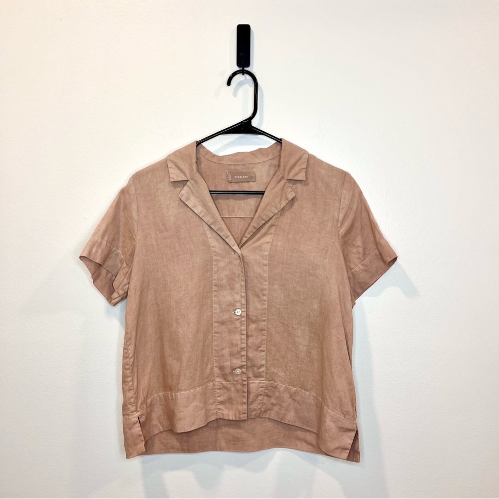 Everlane Linen button down workwear shirt blouse